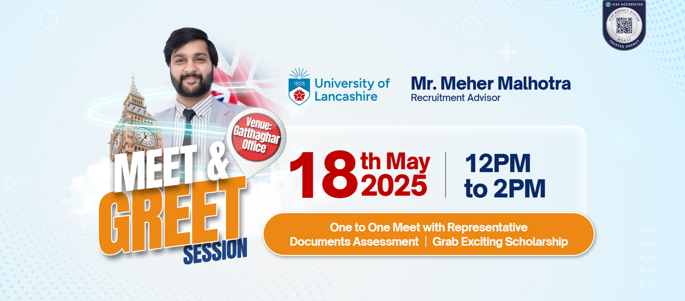 Meet and greet with UCLan- May 18
