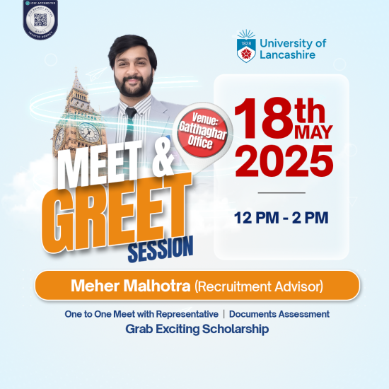 Meet and greet with UCLan- May 18